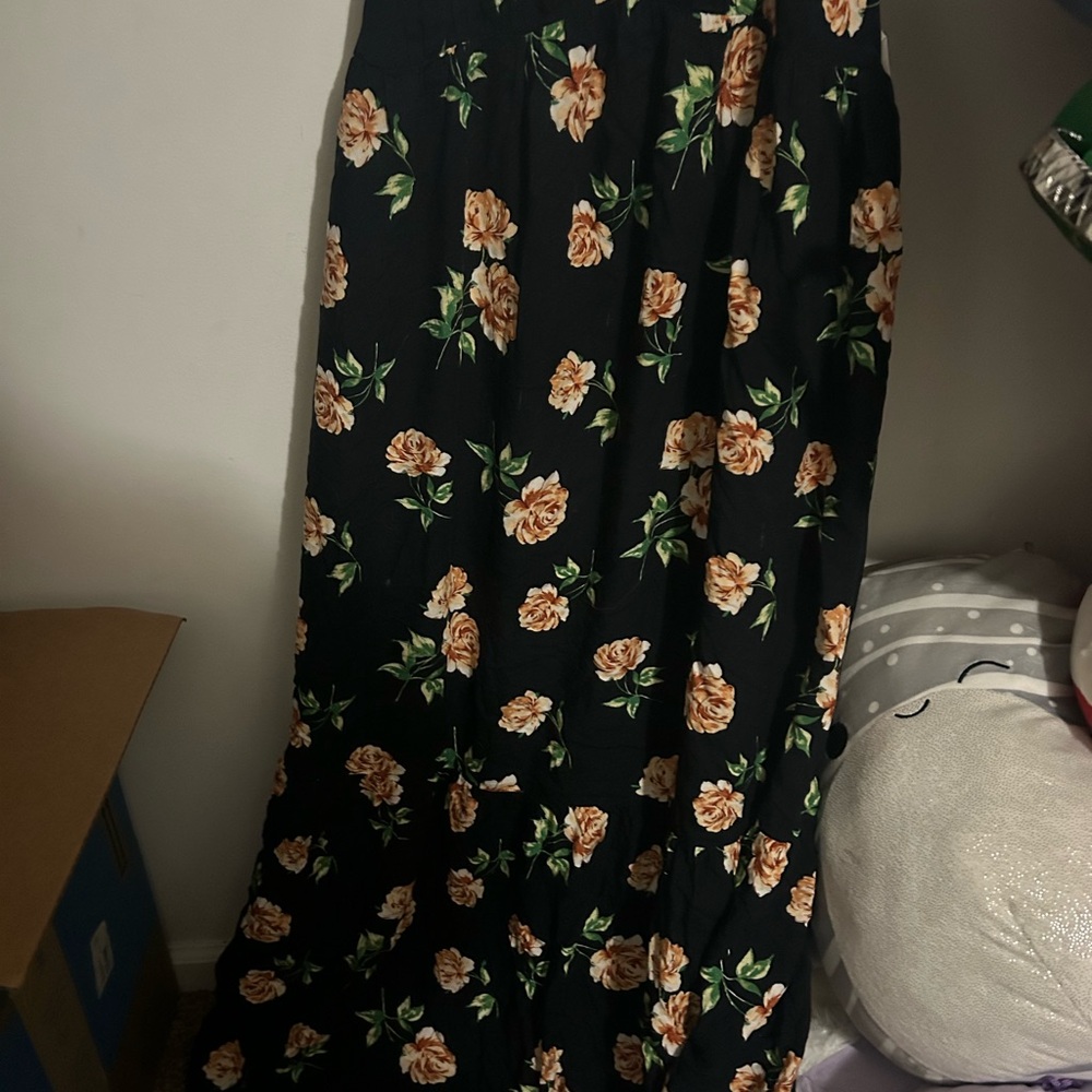 Floral Black dress